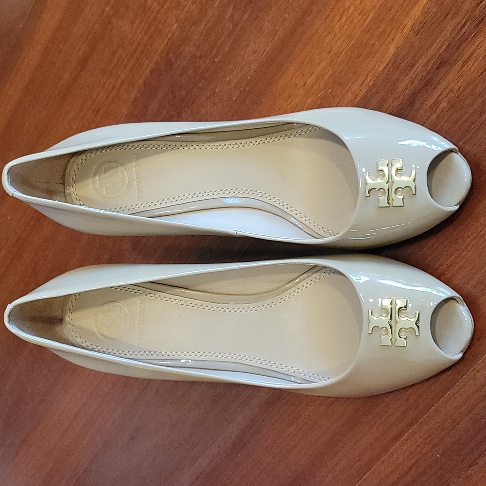Tory Burch Benton peep toe wedge